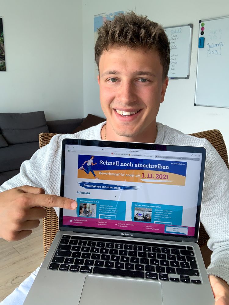 Apps & Digitale Dienste Foto von Finn  für Wilhelm Büchner Hochschule Campus Frankfurt
